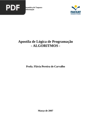 Apostila de Lógica de Programação