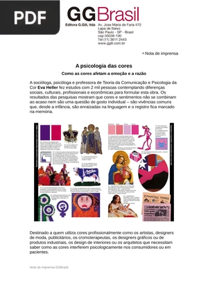 A psicologia das cores. Como as cores afetam a emoção e a razão (Artigo)