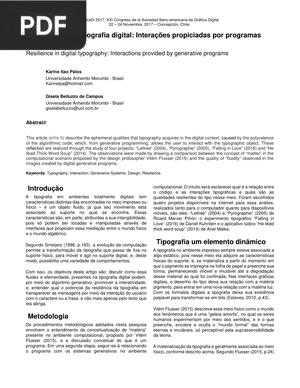 A resiliência na tipografia digital: Interações propiciadas por programas generativos (Artigo)