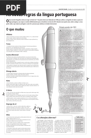 As novas regras da língua portuguesa (Artigo)