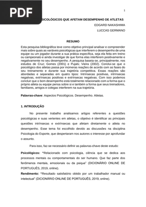 Aspectos psicológicos que afetam desempenho de atletas