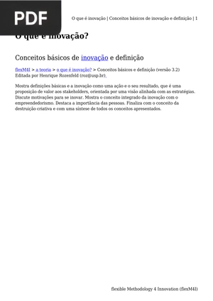 Conceitos básicos de inovação e definição