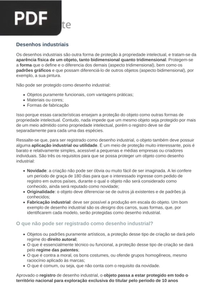 Desenhos industriais (Artigo)