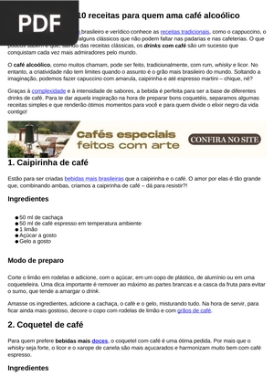 Drinks com café: 10 receitas para quem ama café alcoólico (Artigo)