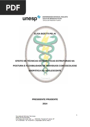 Efeito de técnicas osteopáticas estruturais na postura e flexibilidade de individuos com escoliose idiopática do adolescente