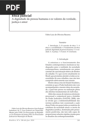 Ética judicial (Artigo)