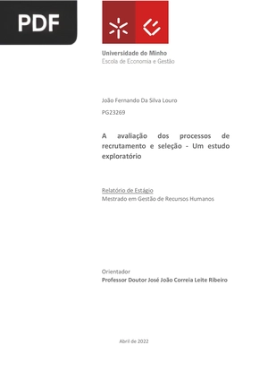 A avaliação dos processos de recrutamento e seleção