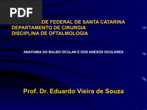 Anatomia do bulbo ocular e dos anexos oculares (Apresentação)