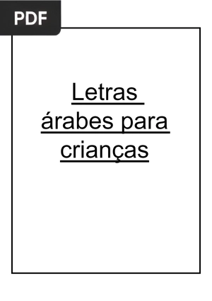 Letras árabes para crianças