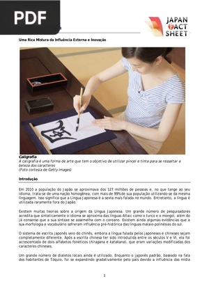 A Língua Japonesa