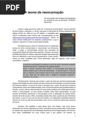 A teoria da reencarnação