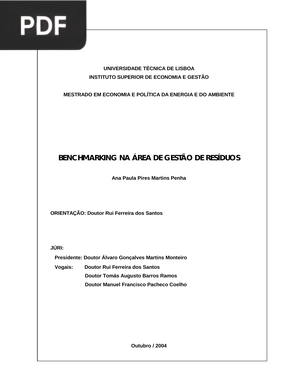 Benchmarking na área de gestão de resíduos