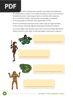 Cadernos de apoio e aprendizagem