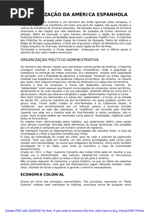 Colonização da América Espanhola (Artigo)