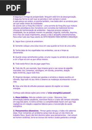 Feng Shui Interior (Artigo)