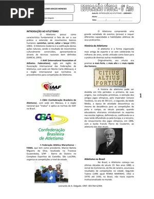 Introdução ao atletismo (Artigo)