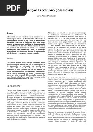 Introdução às comunicações móveis