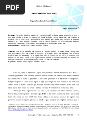 Loucura Imperial na Roma Antiga