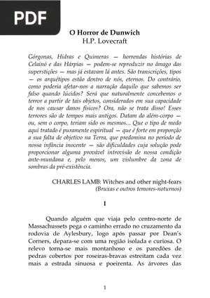 O Horror de Dunwich