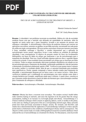 O uso da auriculoterapia no tratamento de obesidade