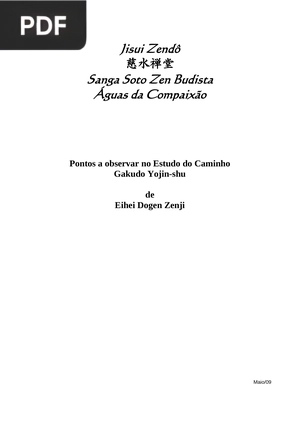 Pontos a observar no Estudo do Caminho Gakudo Yojin-shu