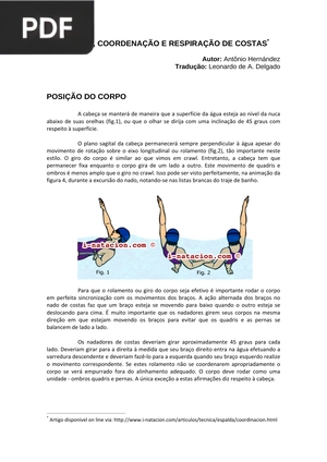 Posição, Coordenação e Respiração de Costas