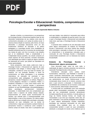 Sobre a atuação do psicólogo escolar