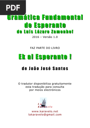 Gramática Fundamental de Esperanto