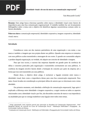 A importância da identidade visual e do uso da marca na comunicação empresarial (Artigo)