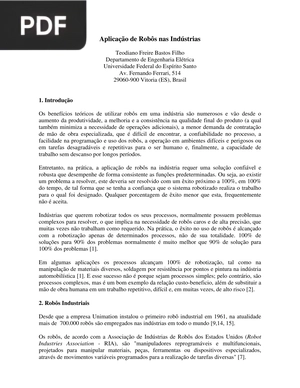 Aplicação de Robôs nas Indústrias