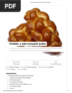 Challah, o pão trançado judeu