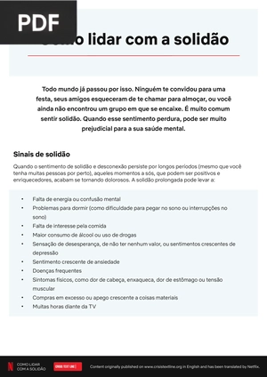 Como lidar com a solidão (Artigo)