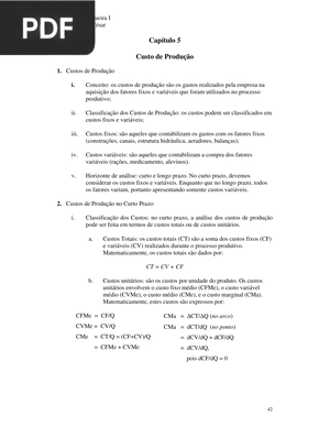 Custo de Produção