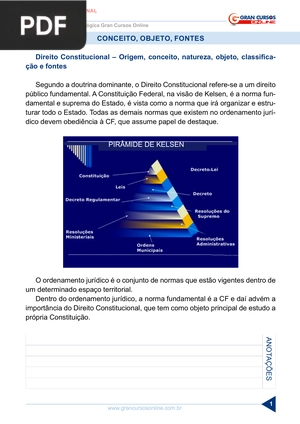 Direito Constitucional. Conceito, objeto, fontes (Artigo)