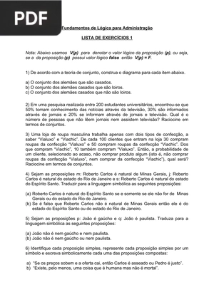 Fundamentos de Lógica para Administração (Artigo)