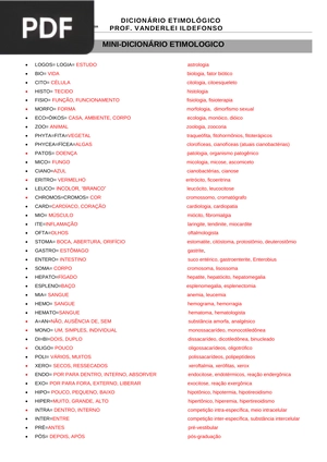 Mini-diccionário etimologico (Artigo)