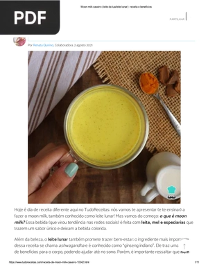 Moon milk caseiro