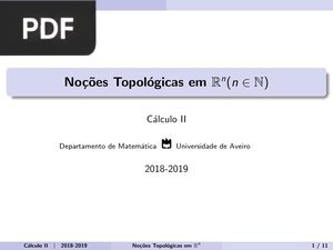 Noções topológicas em Rn ( nem )