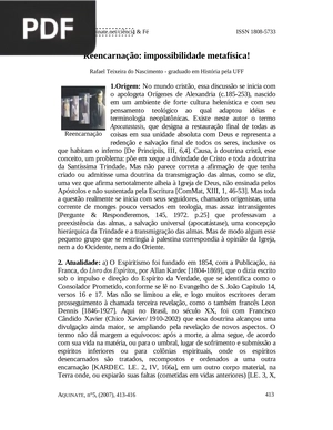 Reencarnação: impossibilidade metafísica! (Artigo)