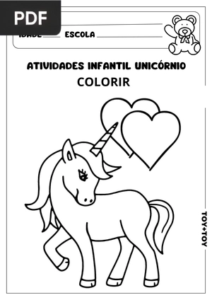 Atividades Infantil Unicórnio