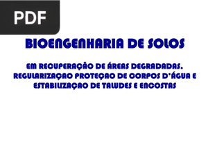 Bioengenharia de Solos (Apresentação)