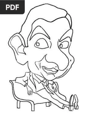 Caricatura para colorir