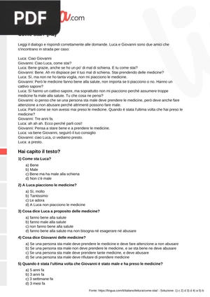 Come stai? (A2) (Artigo)