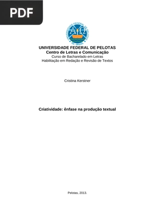Criatividade: ênfase na produção textual