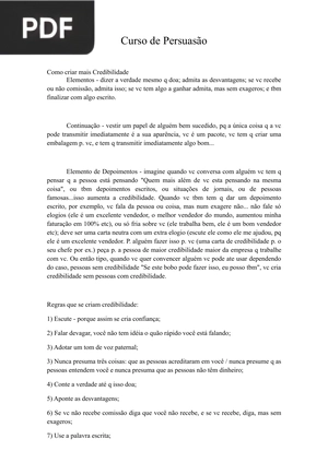 Curso de Persuasão