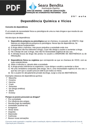 Dependência Química e Vícios (Artigo)