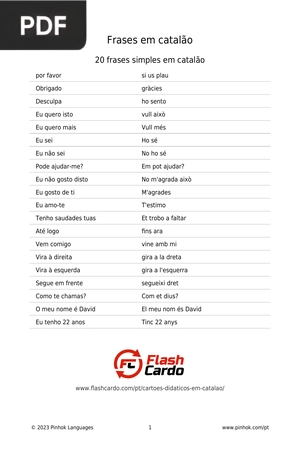 Frases em catalão