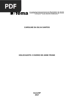 Holocausto: o diário de Anne Frank