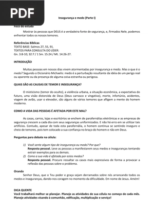 Insegurança e Medo (Parte I) (Artigo)