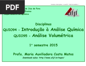 Introdução à Análise Química (Apresentação)